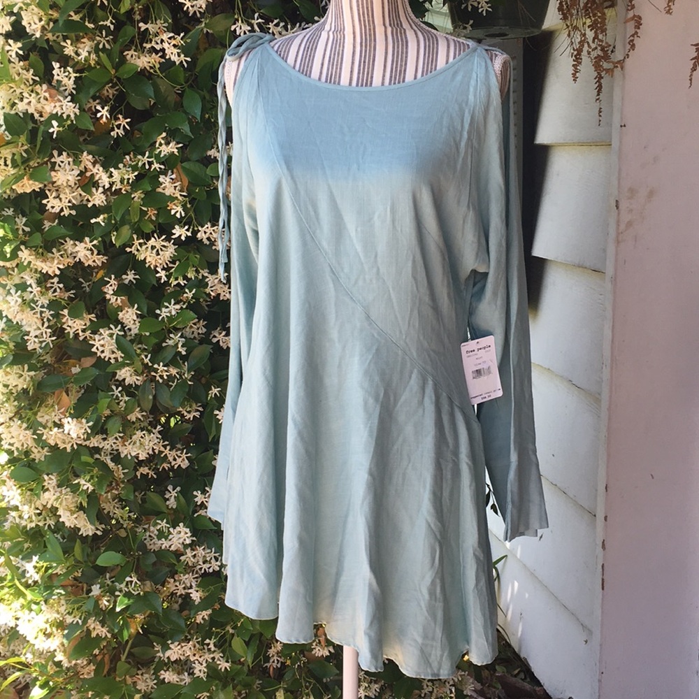 Free People Mint Asymmetrical Dress
